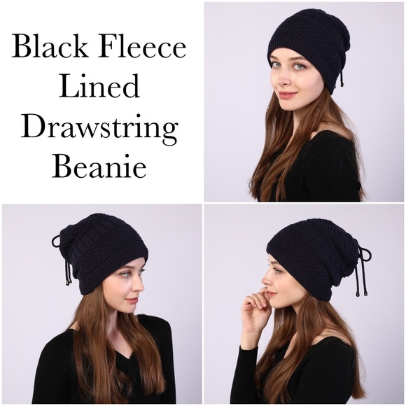 3 in 1 Fleece Lined Beanie Ring Scarf Ponytail Hat - Picture 8 of 16